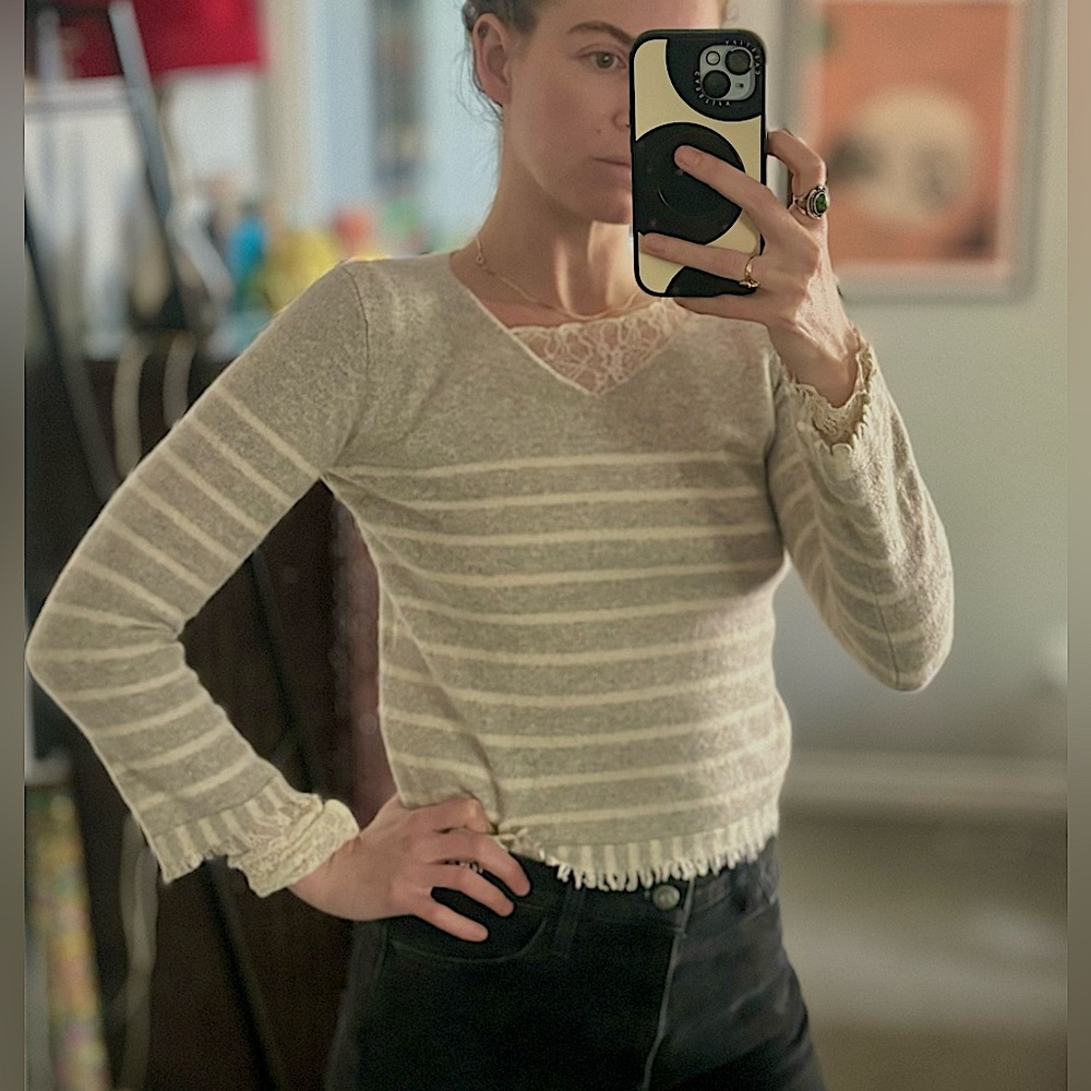 White Warren cashmere sweater